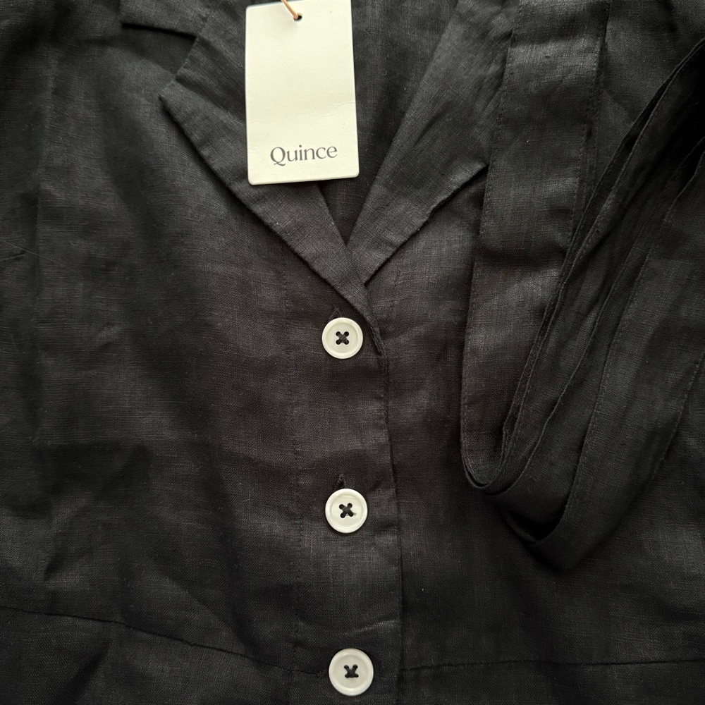 NWT Quince 100% European Linen Button Front Dress - Small - Picture 13 of 13